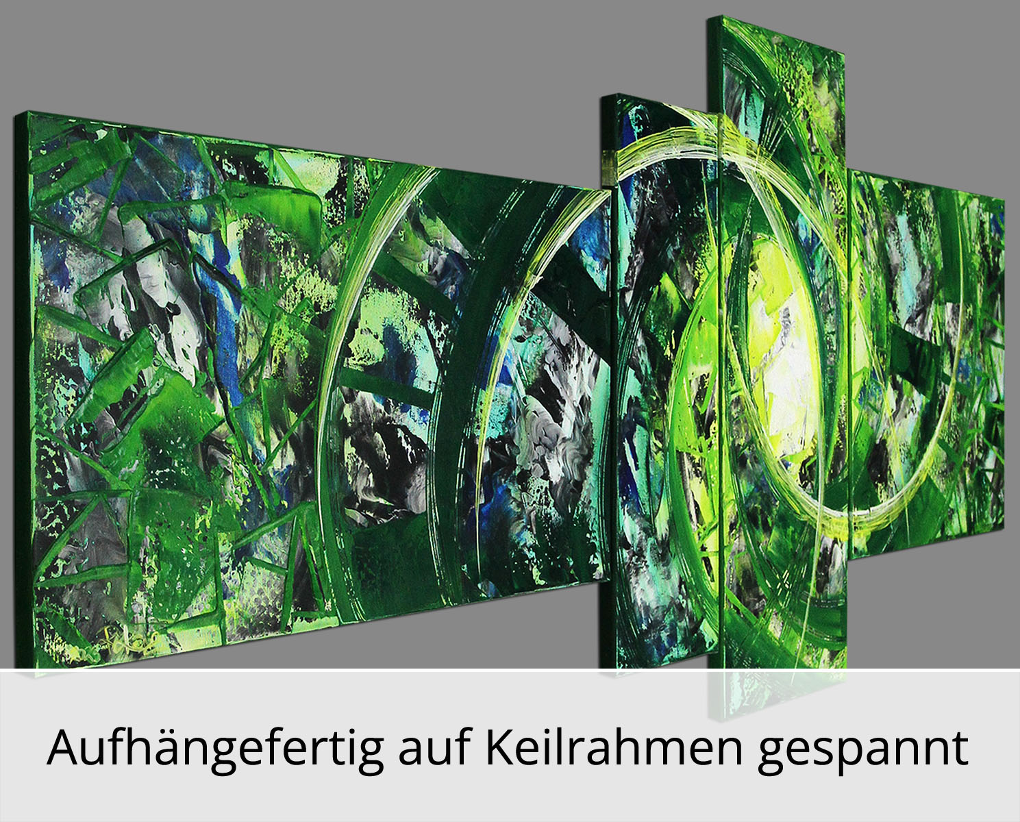 Mehrteilige Acrylbilder: Cool Summer II, R. König, Originalgemälde (Unikat)