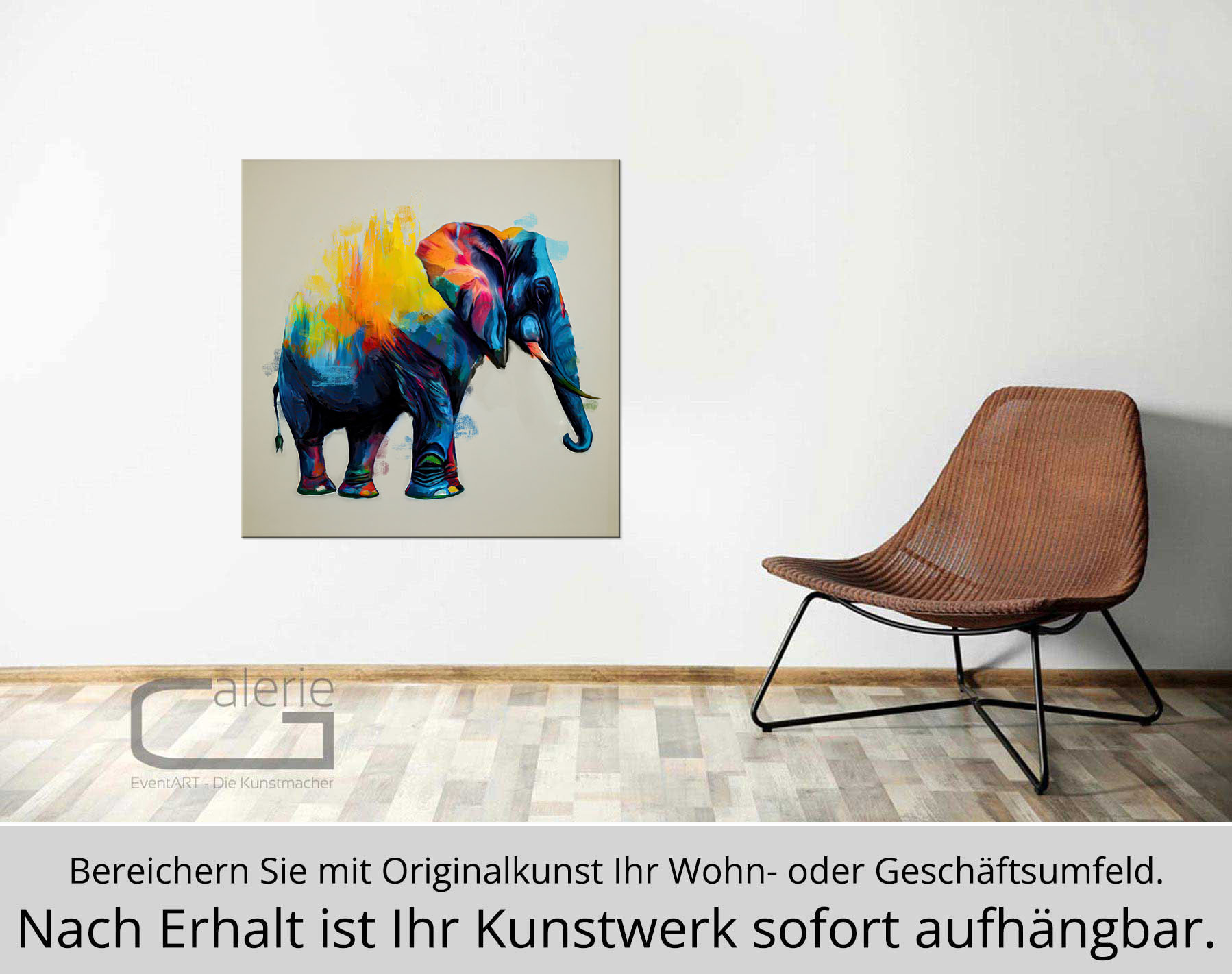 H. Mühlbauer-Gardemin: "Artofant", Moderne Pop Art, Original/serielles Unikat