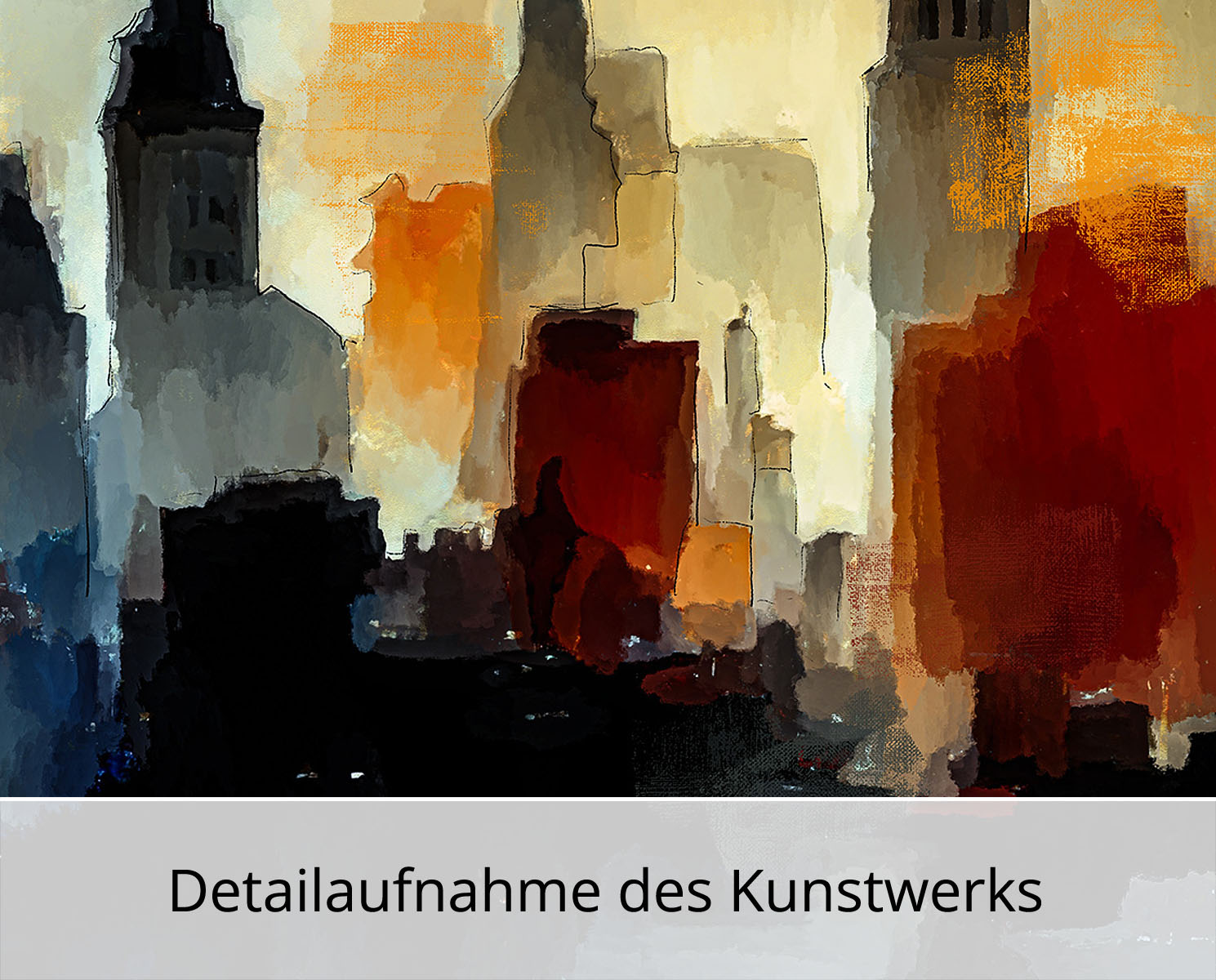 H. Mühlbauer-Gardemin: "Skyline", Moderne Pop Art, Original/serielles Unikat