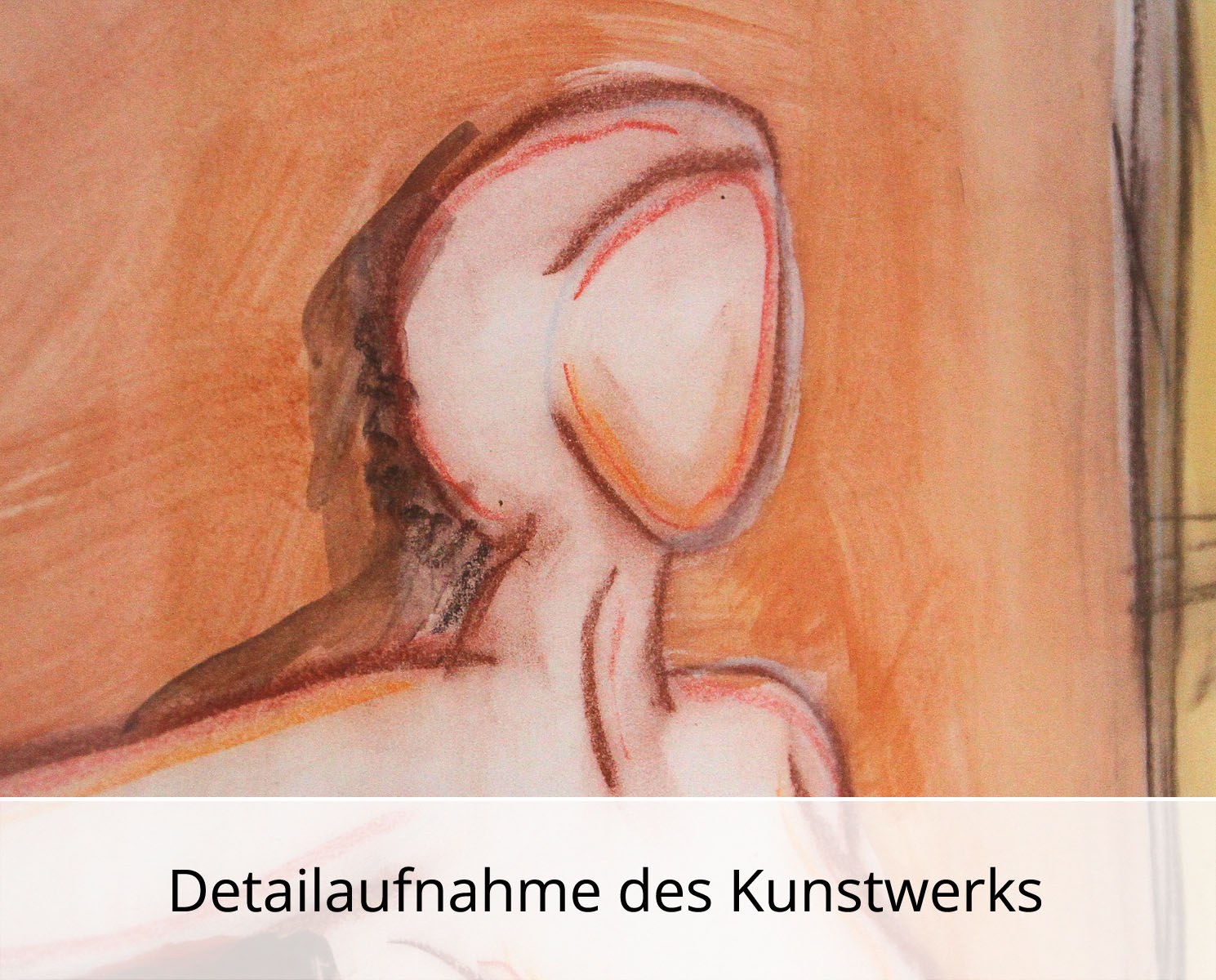 Acrylbild auf Papier, C. Blechschmidt: "Das Tuch", Original/Unikat