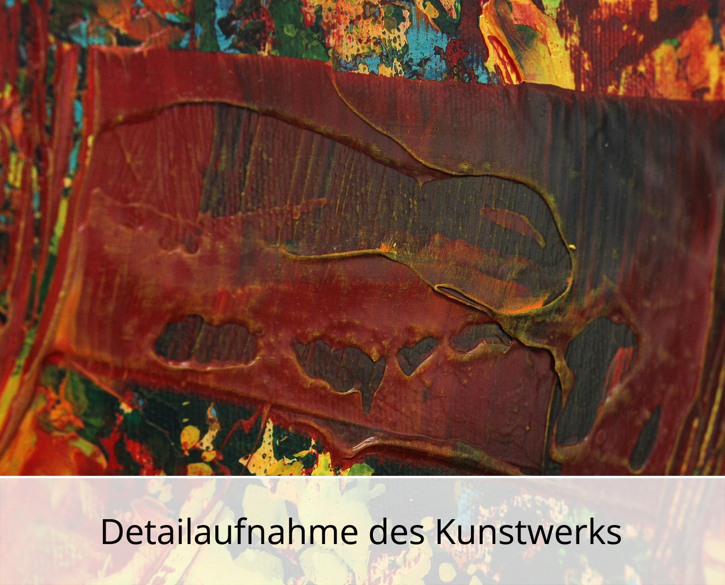 Abstraktes Originalgemälde: Dynamisches Abendrot I, R. König, Unikat