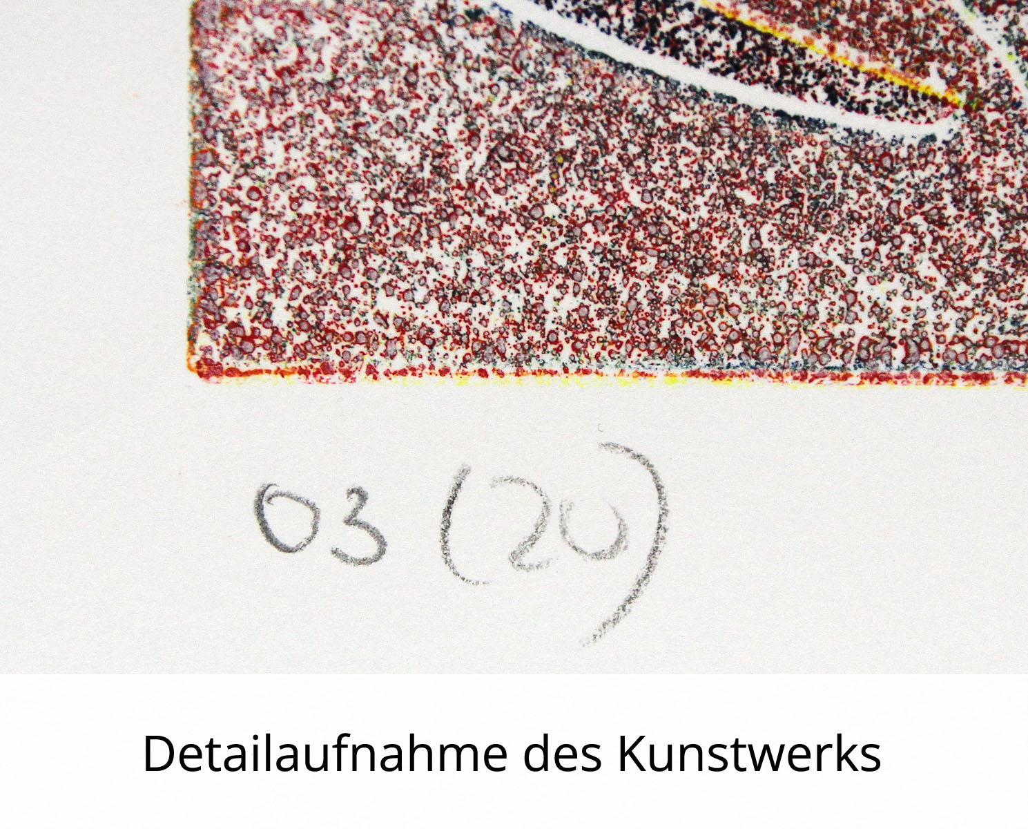 F.O. Haake: "Kampf der Dämonen - Blatt 03/20", originale Grafik/serielles Unikat, Linoldruck