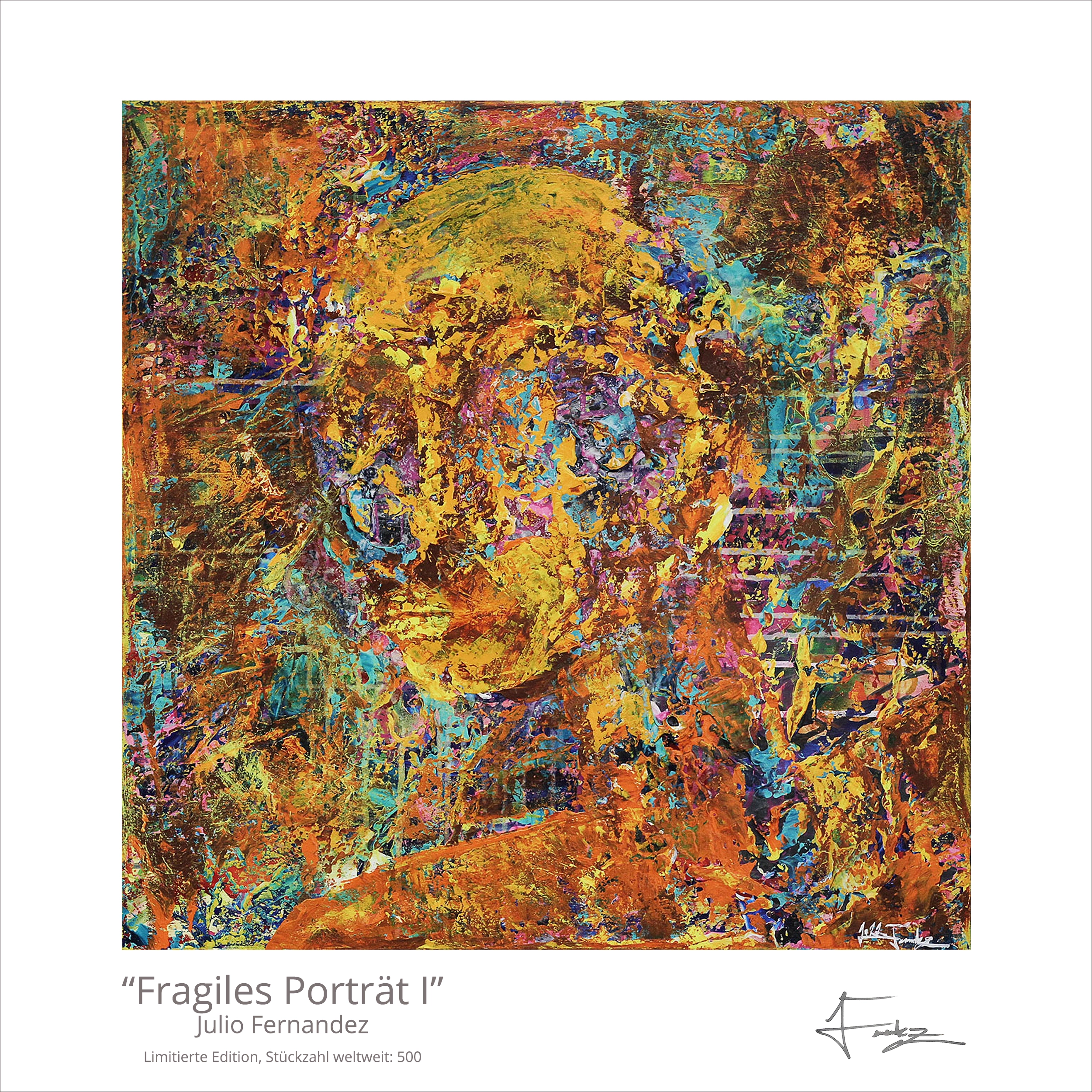 Limitierte Edition auf Papier, J. Fernandez "Fragiles Porträt I", Fineartprint