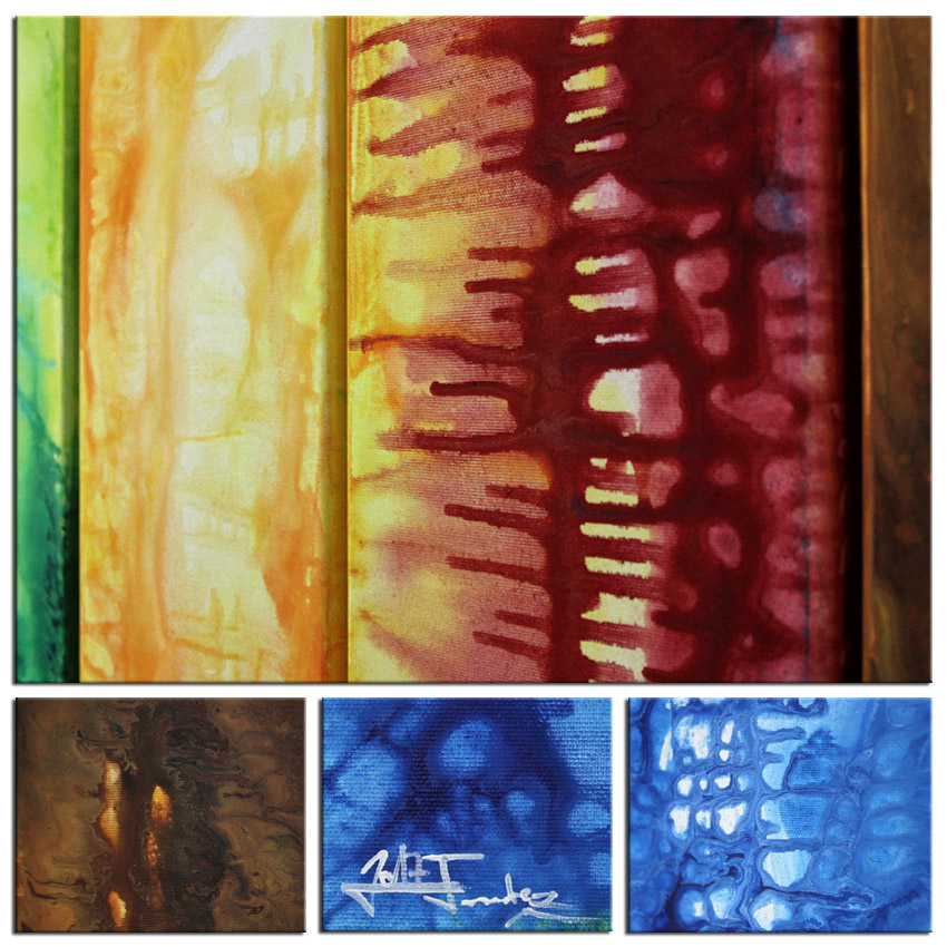 Acrylbilder, J. Fernandez: "Liquid Colours III" (E)