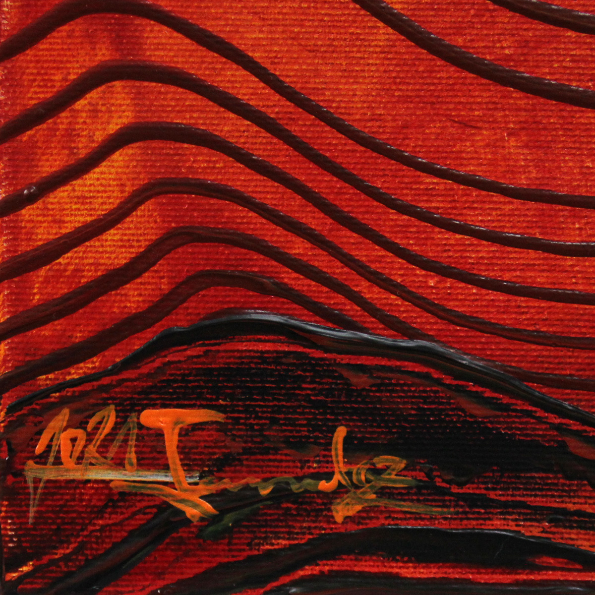 J. Fernandez: "Moving Fire VIII", abstraktes Originalgemälde (Unikat), Acrylbilder
