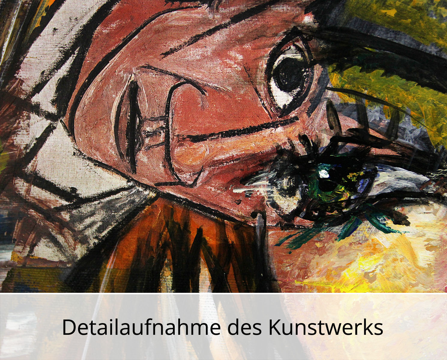 K. Namazi: "Sehnsucht im Blick I", moderne Originalkunst (Unikat)