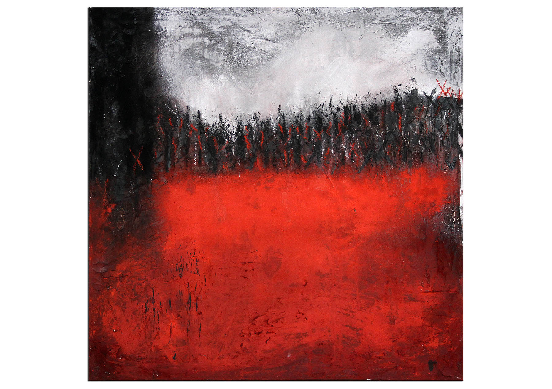 Acrylbilder abstrakt, M.Rick: "GLOWING RED"