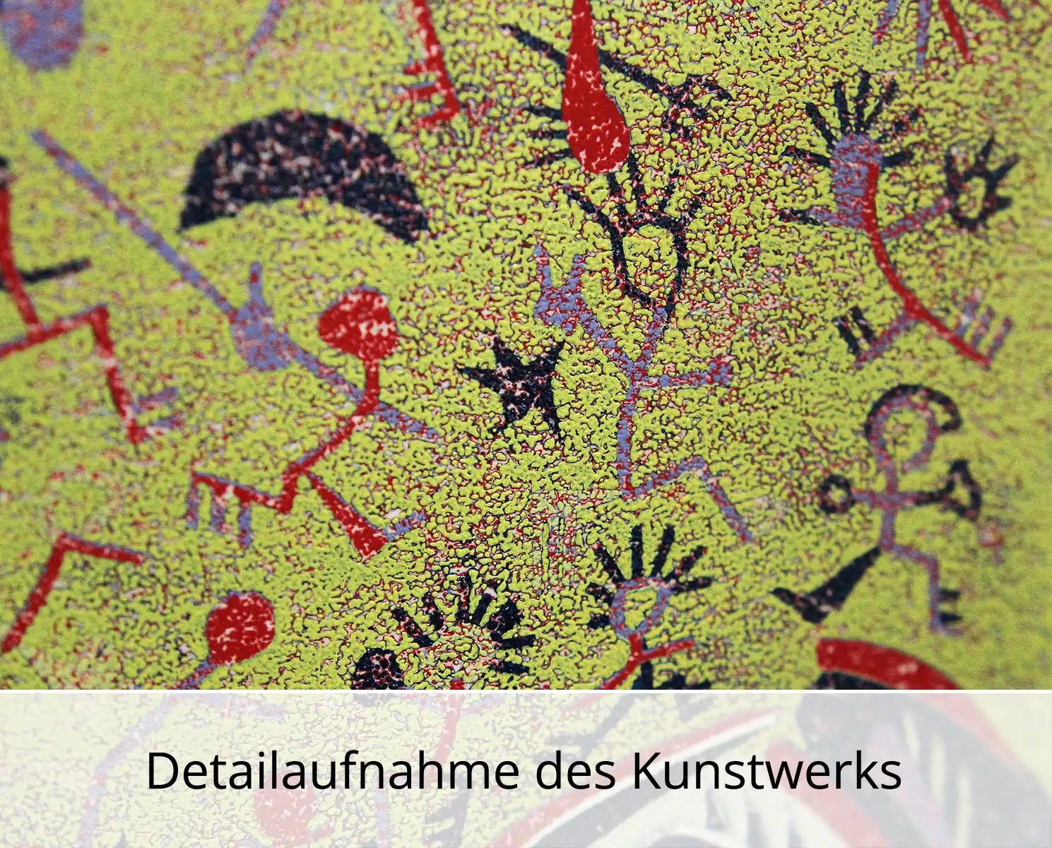 F.O. Haake: "Der Hahn - Blatt 11/13", originale Grafik/serielles Unikat, mehrfarbiger Linoldruck