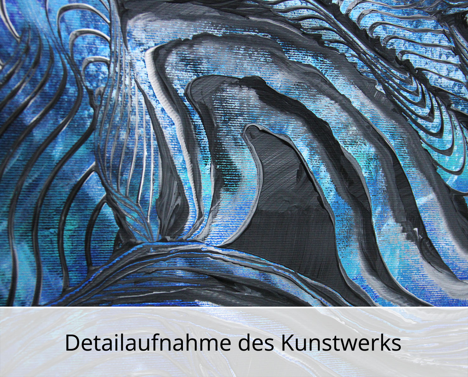 J. Fernandez: "Dynamische Eisstruktur I", Originalgemälde (Unikat), Acrylbilder