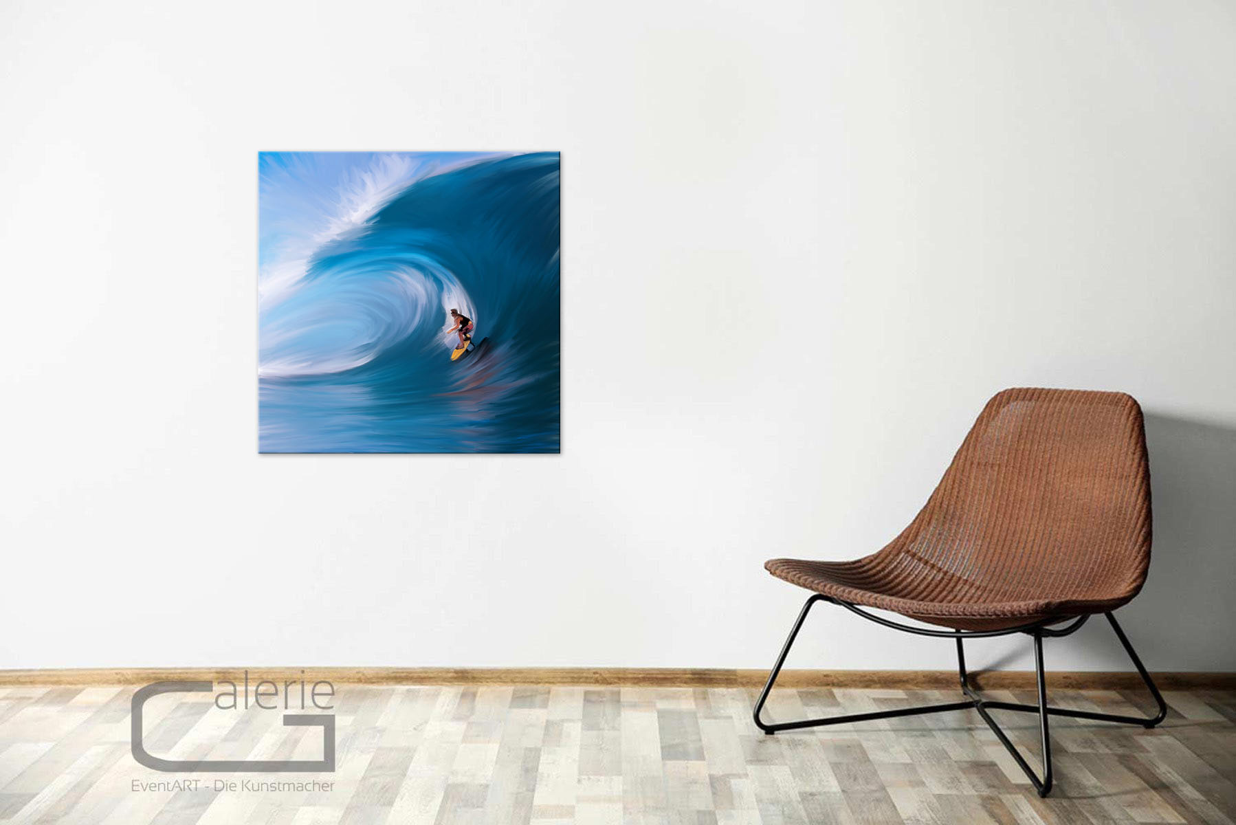 H. Mühlbauer-Gardemin: "Surfer", Moderne Pop Art, Original/serielles Unikat (A)