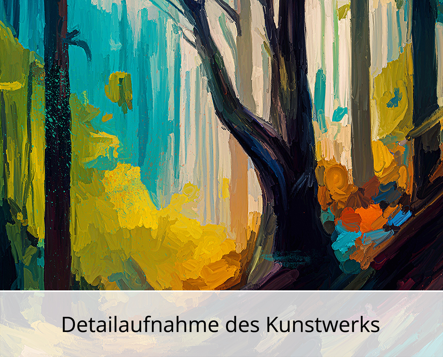 Moderne Pop Art: Herbstwald, H. Mühlbauer-Gardemin, Original/serielles Unikat