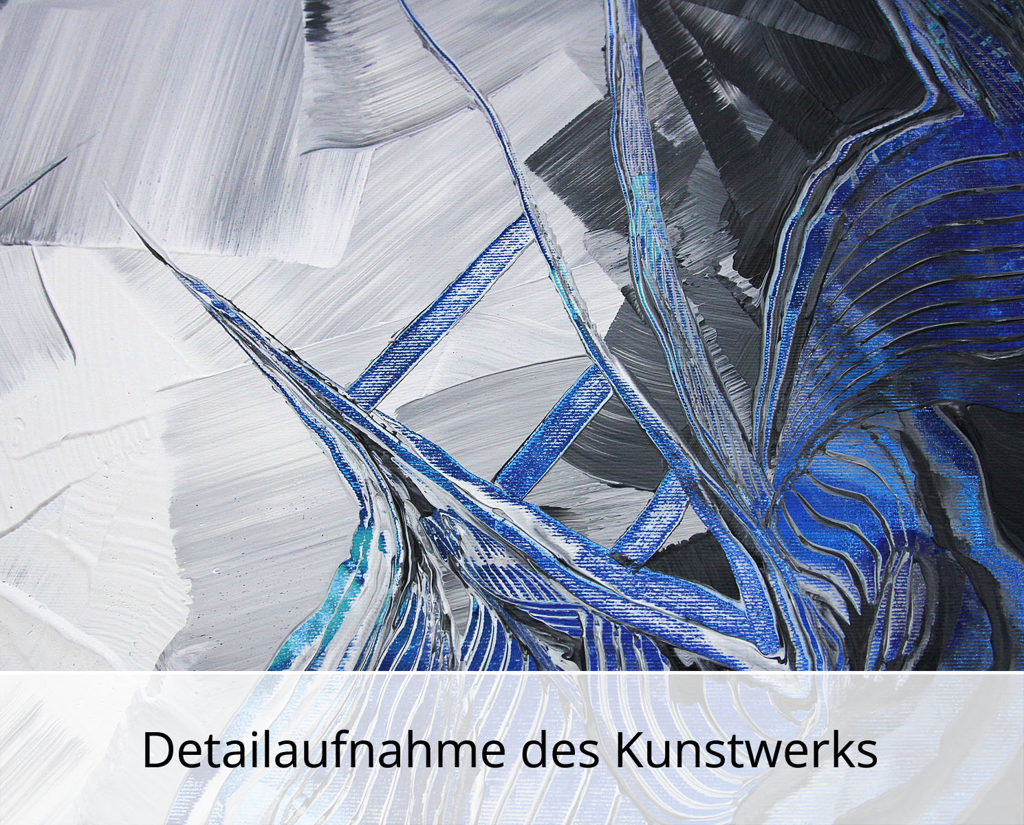J. Fernandez: "Dynamische Eisstruktur I", Originalgemälde (Unikat), Acrylbilder