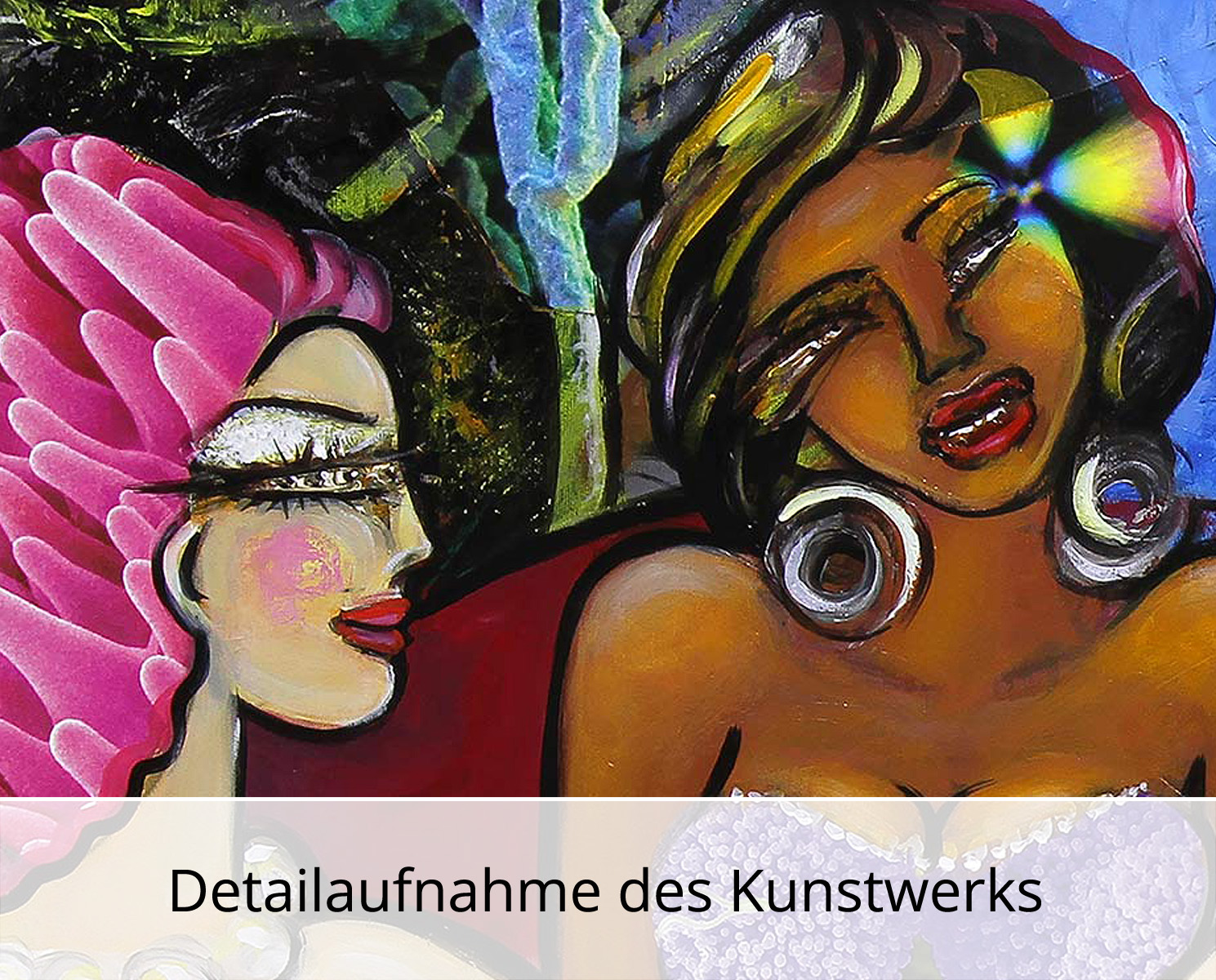 Kunstdruck, signiert, K. Namazi: "Frauenabend II", Edition