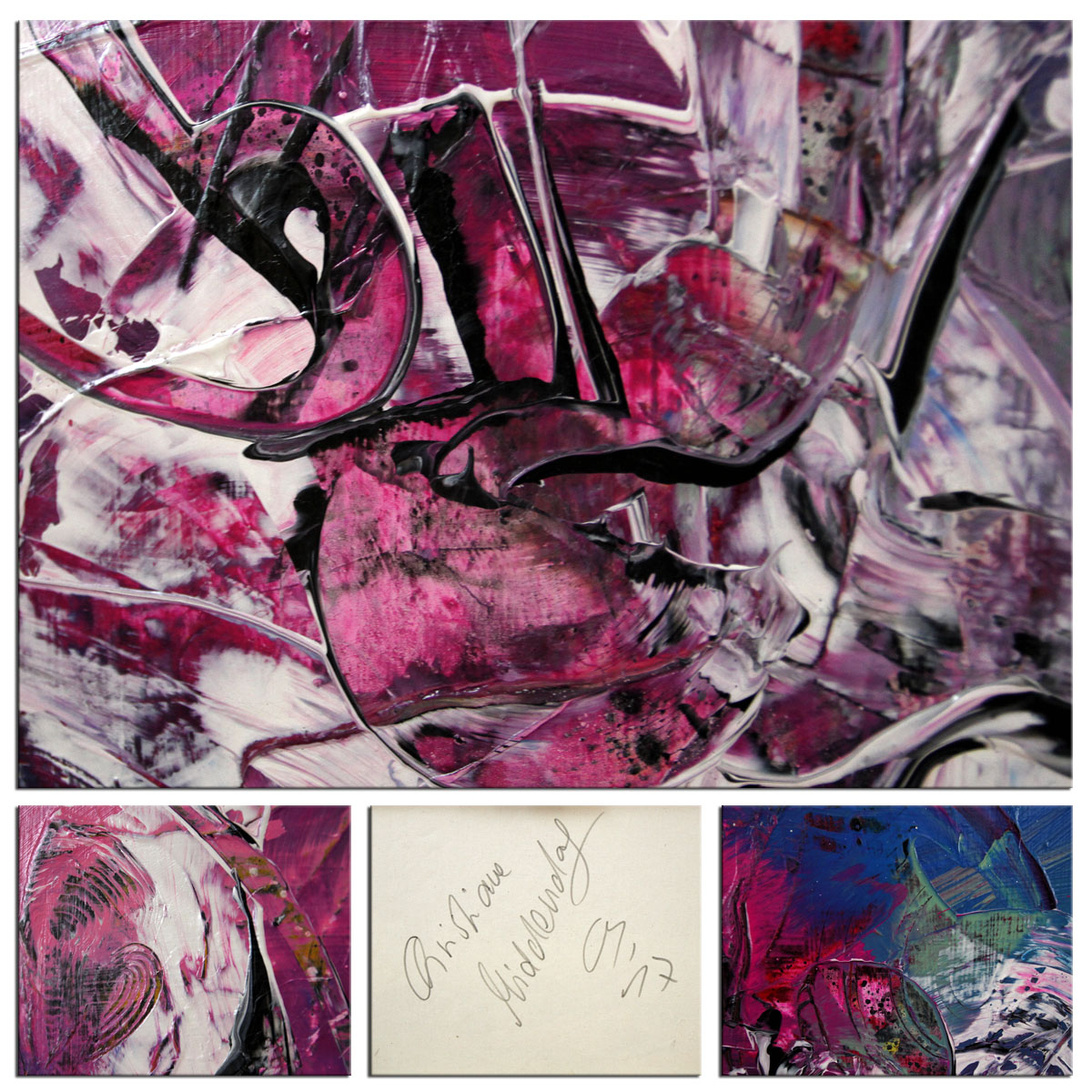 Abstrakte Acrylmalerei, C. Middendorf: "Pink Panther IV"