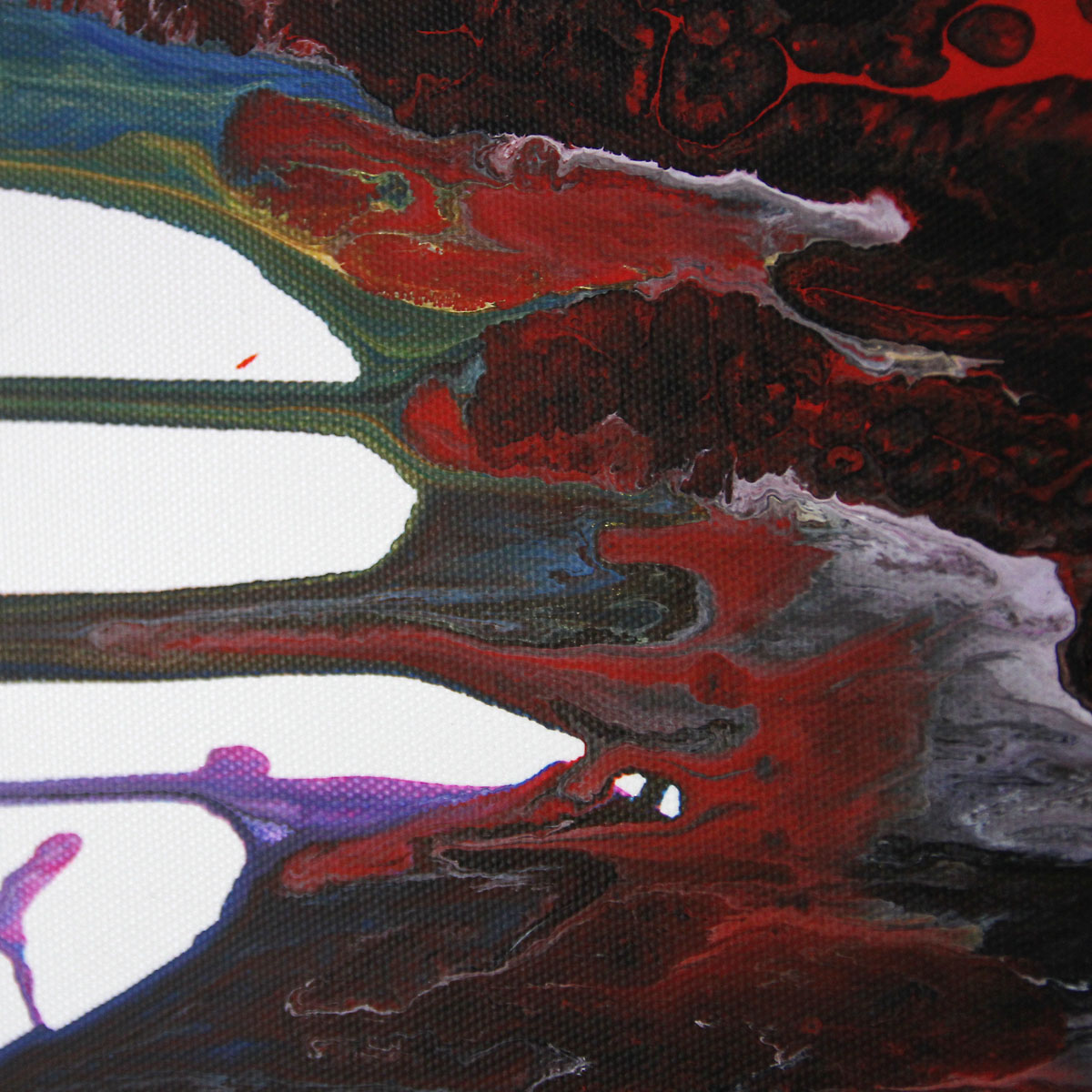 Acrylgemälde, G. Hung: "Psychedelic Blossom I" (ri), Unikat/Original