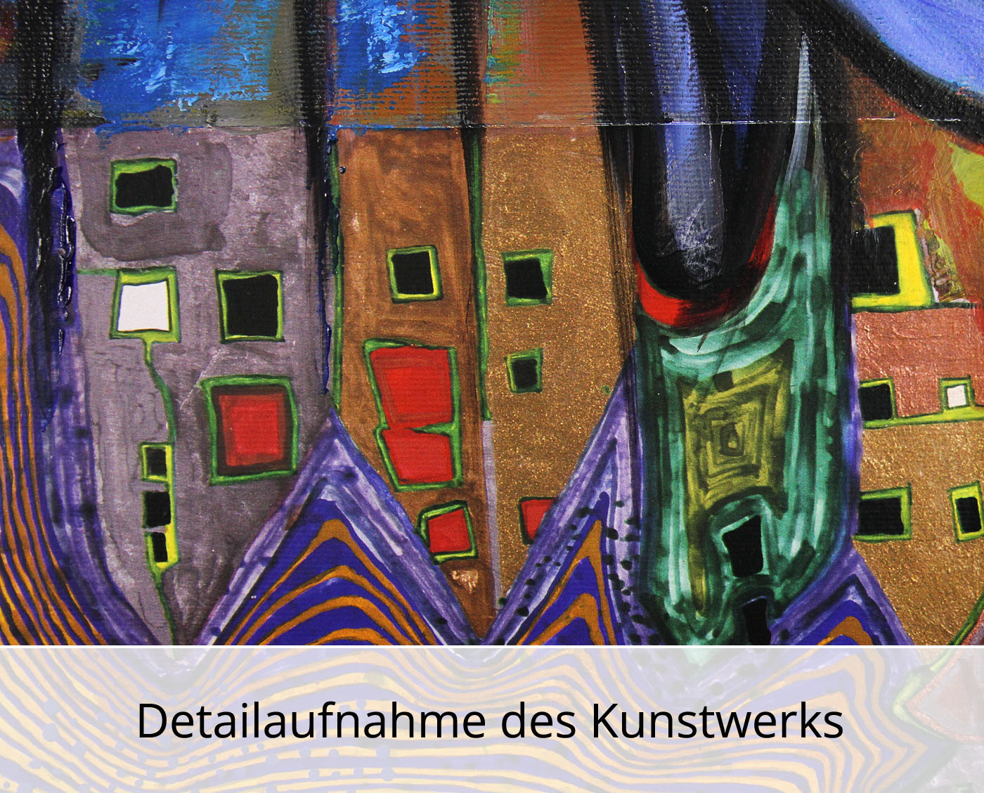 K. Namazi: "Paradiesvogel-sehnsuchtsvoll II", moderne Originalkunst (Unikat) (A)