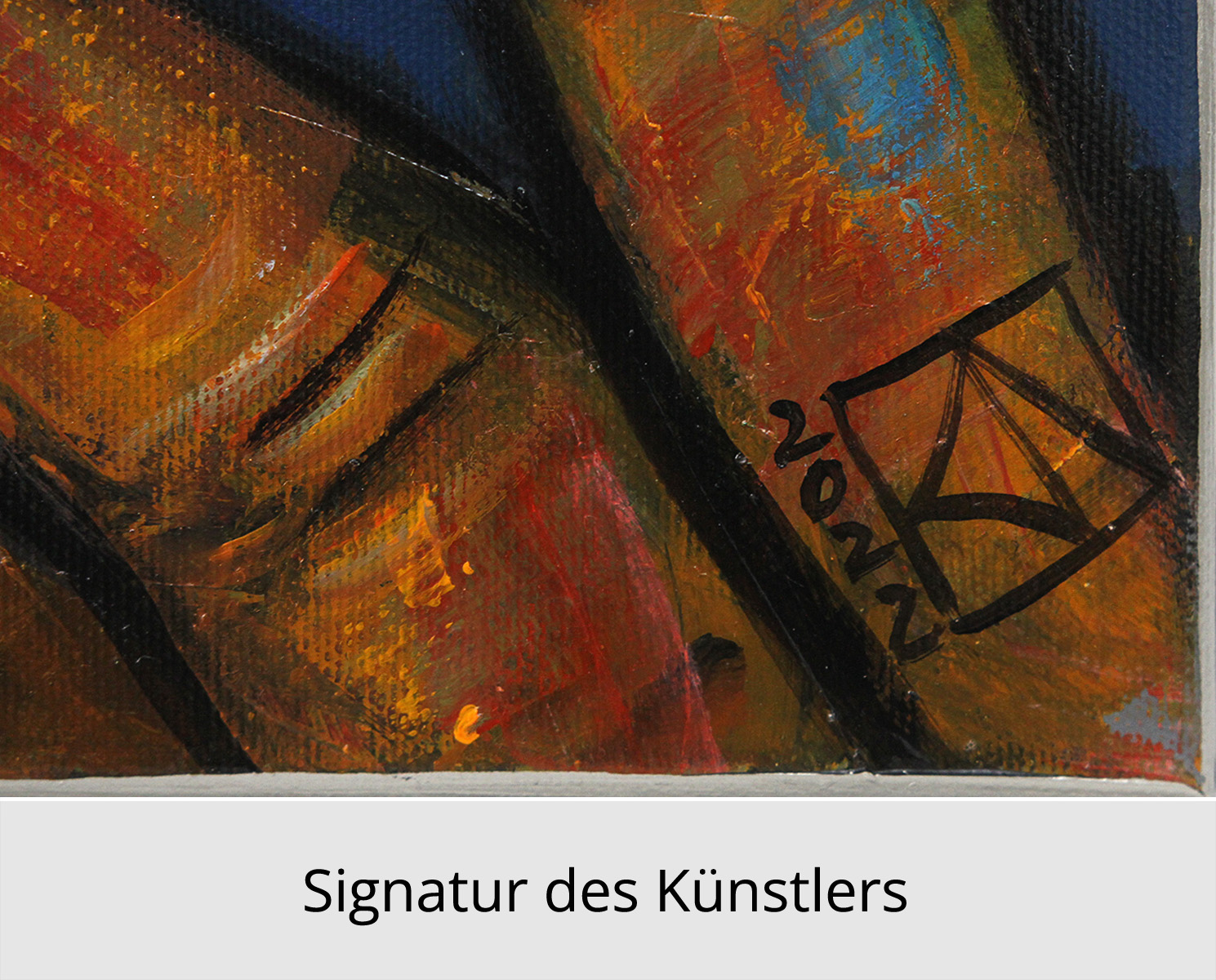 Moderne Kunst, K. Namazi: "Sinnierender II", (Original/Unikat)