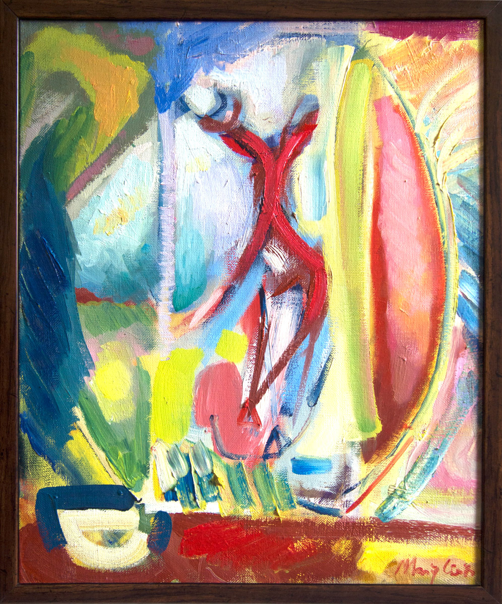 M. Cieśla: "Tanzender Teufel", Original/Unikat, expressionistisches Ölgemälde