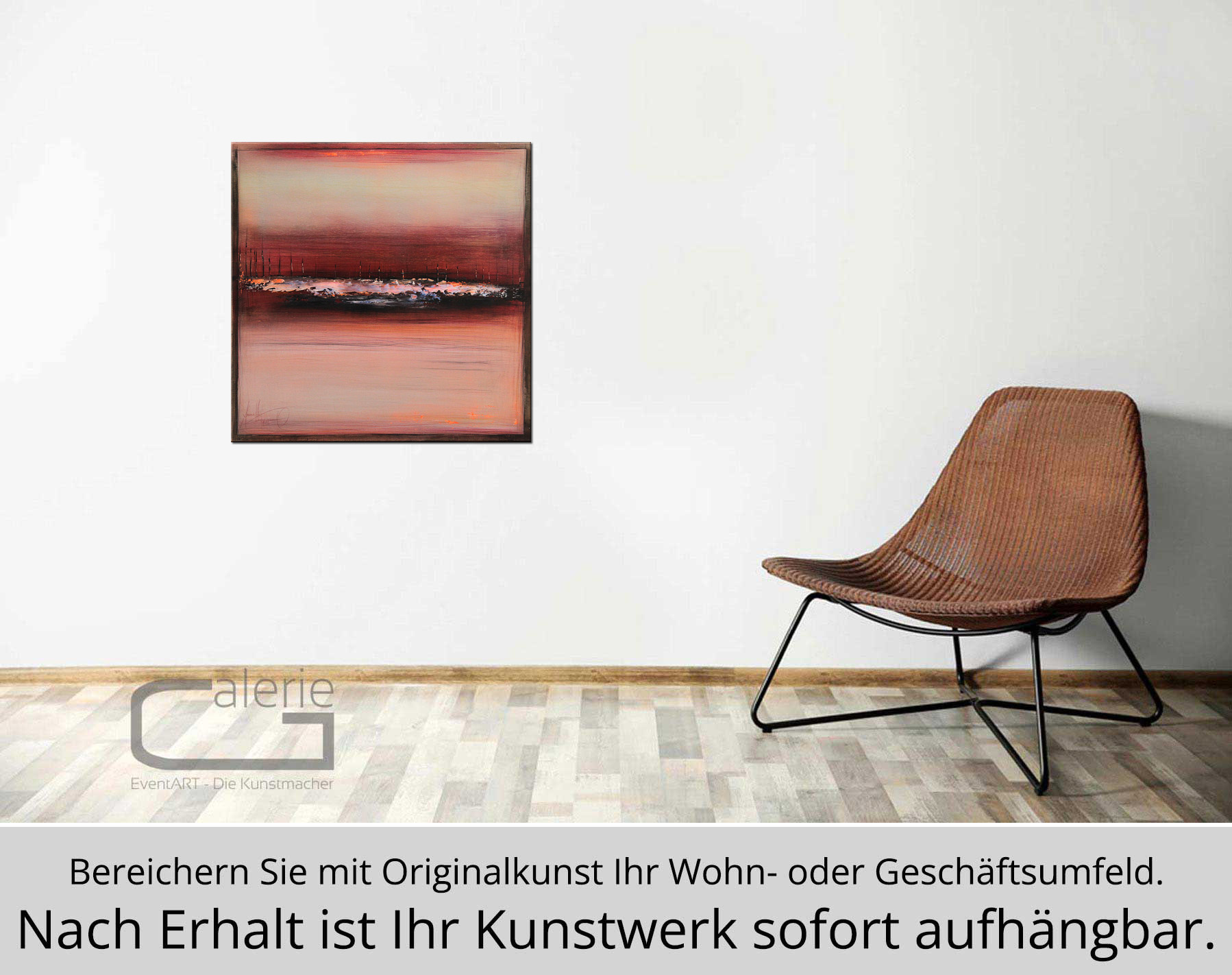 A. Freymuth: Langer Weg, Acrylmalerei abstrakt, Originalgemälde (Unikat)