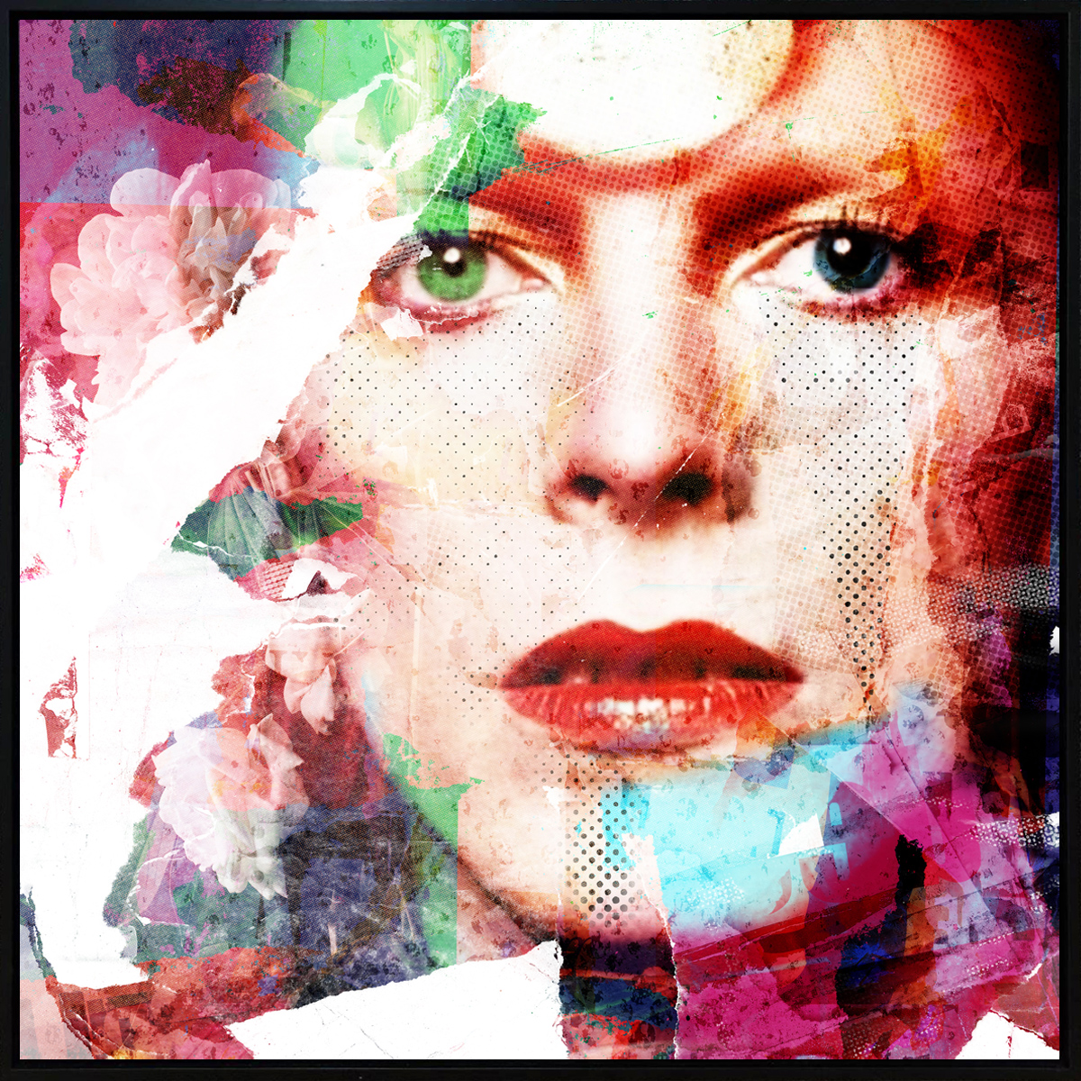 D. Landô: David Bowie - ICONIC Series, Unikat-Edition, digitale Kunst auf Aludibond