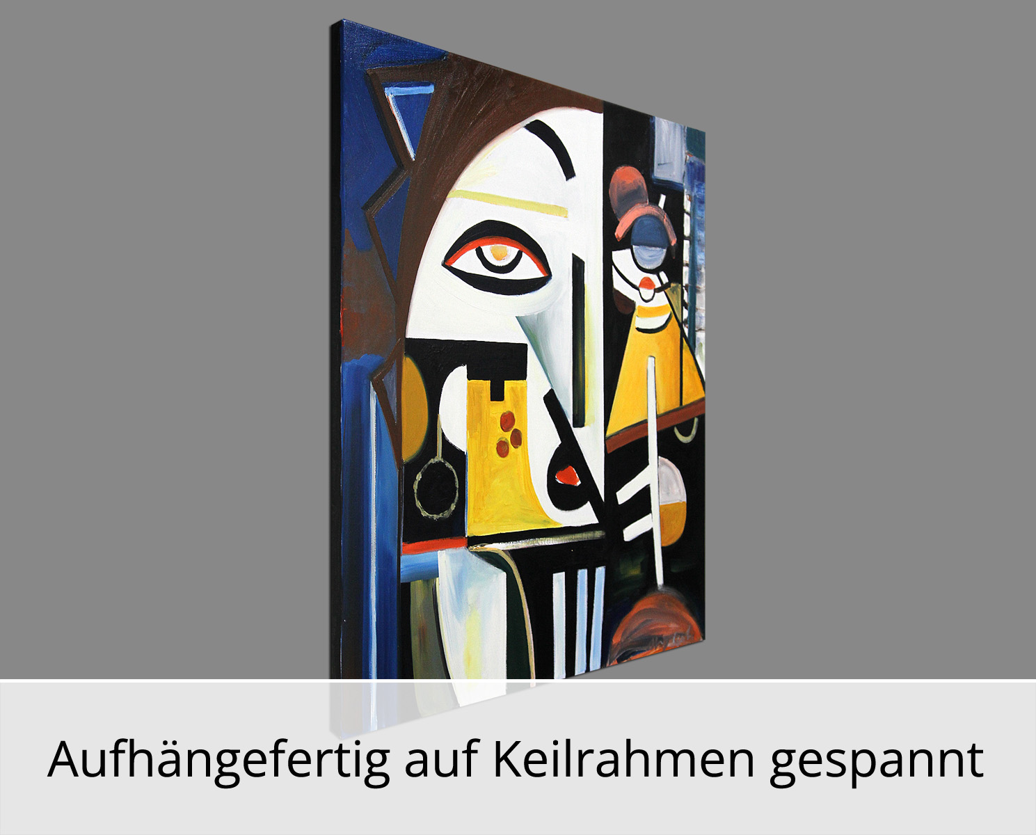 M. Cieśla: "Abstraktes Porträt 43", Original/Unikat, Expressionistisches Ölgemälde