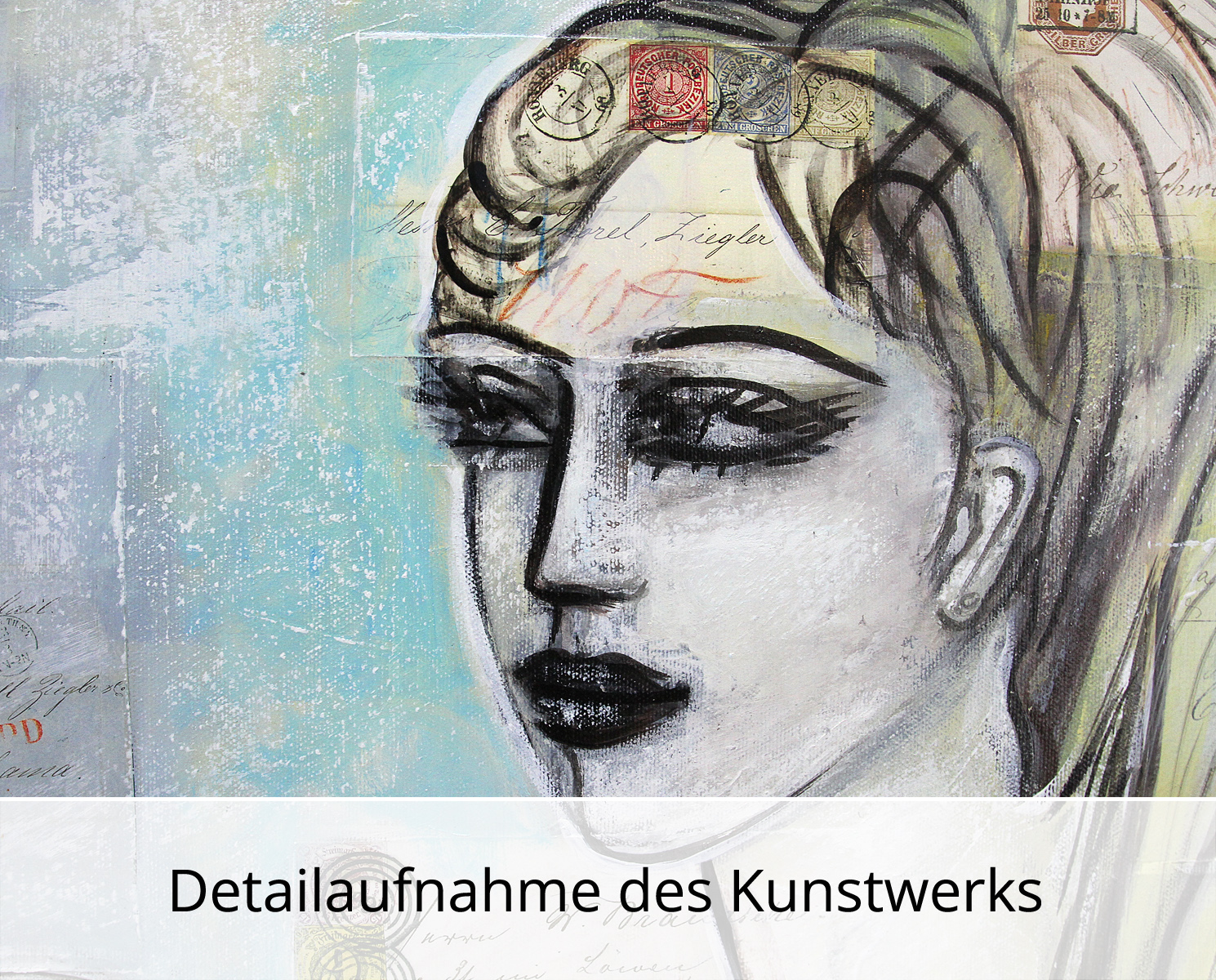 Unikat, modernes Gemälde, K. Namazi: "Der Sammler", Original