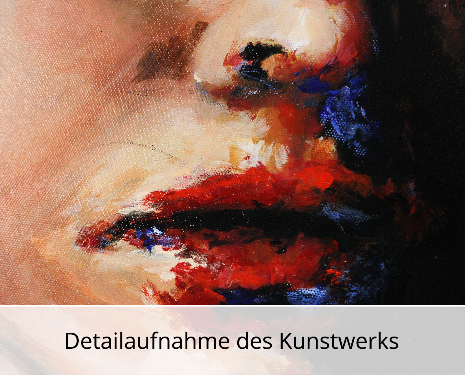 J.J. Piezanowski: "Les yeux d'Elaine", neoexpressionistisches Porträt, Original/Unikat
