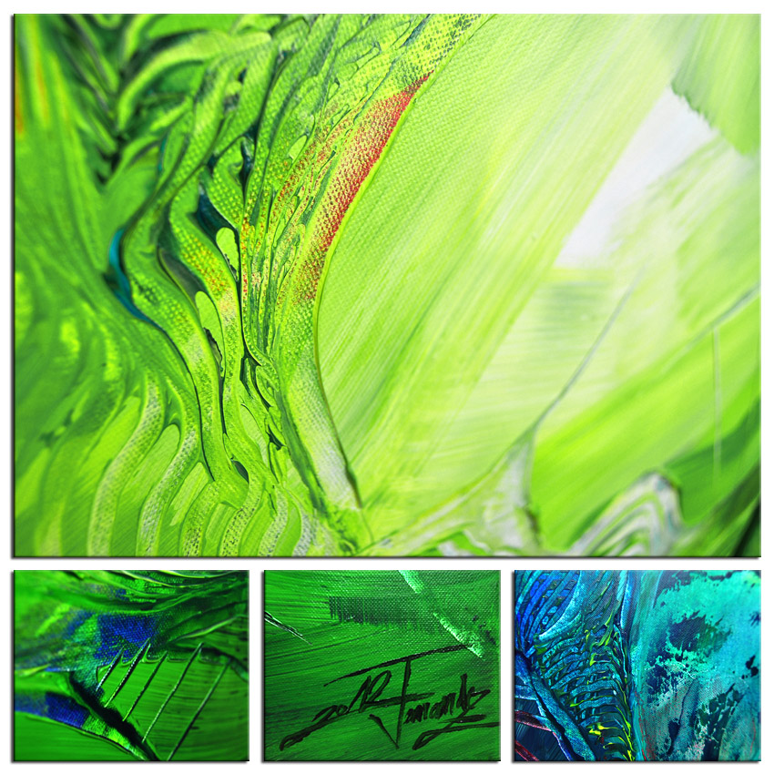 Mehrteiliges Gemälde, J. Fernandez: "VARIATIONS OF GREEN"