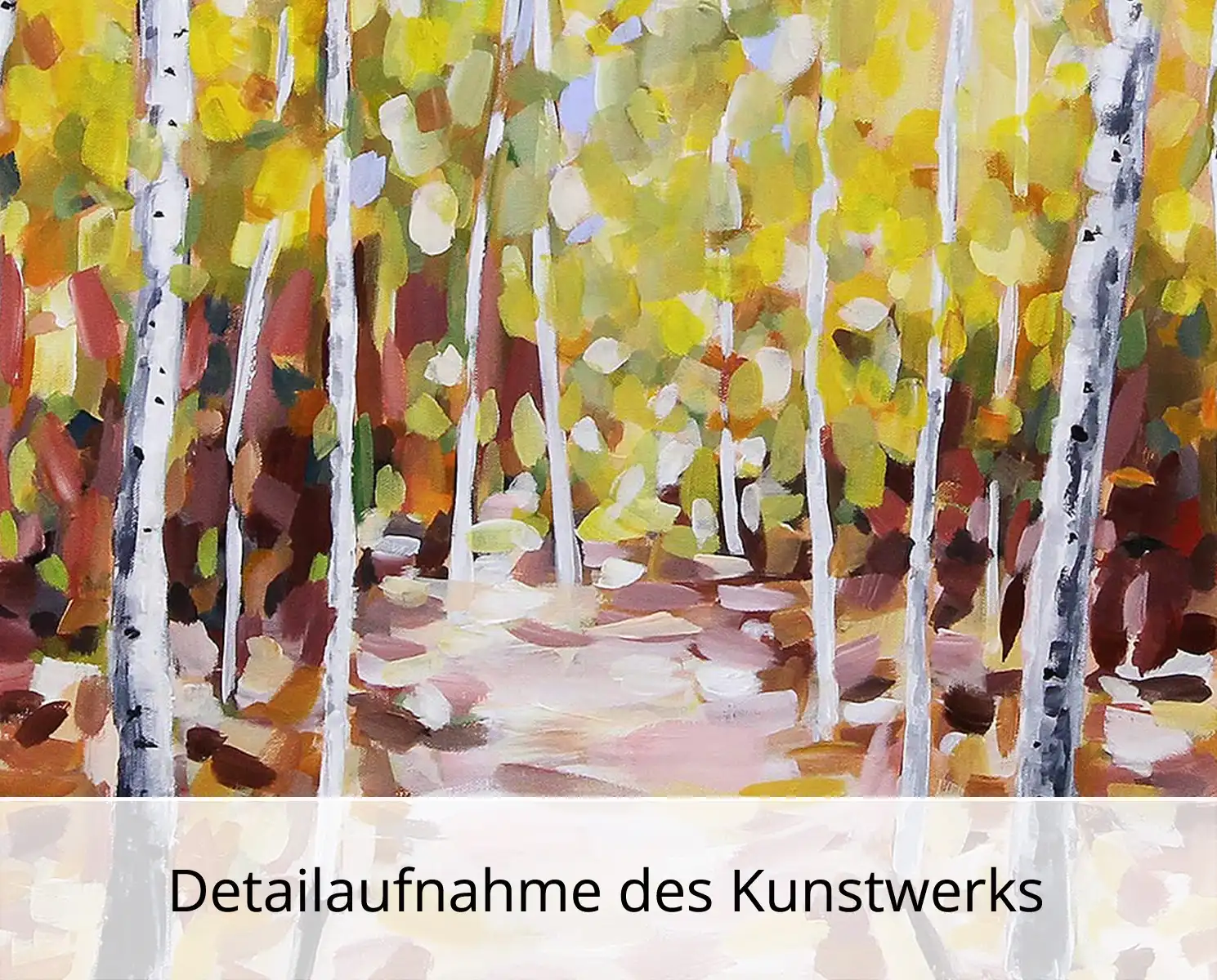 M. Kühne: "Herbstwald", Edition, signierter Kunstdruck, Nr. 1/100