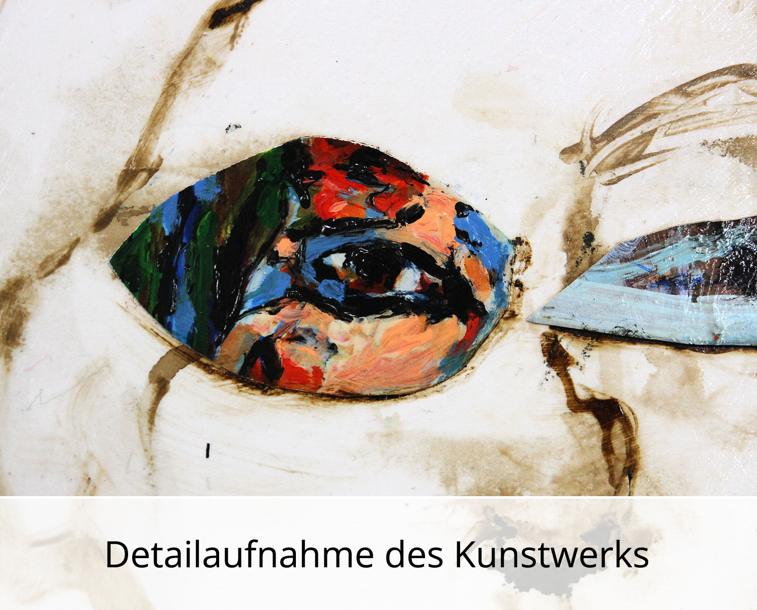 J.J. Piezanowski: "Nous attendrons", neoexpressionistisches Porträt, Original/Unikat