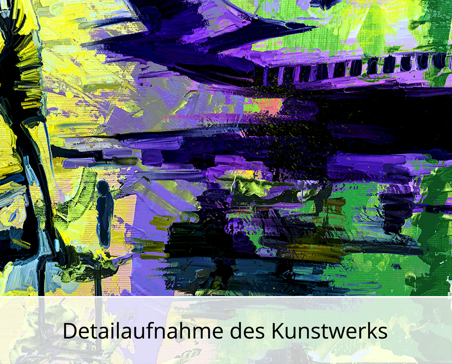 H. Mühlbauer-Gardemin: Am Flughafen, Moderne Pop Art, Original/serielles Unikat