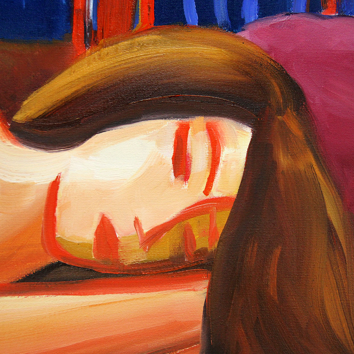 M. Cieśla: "Wenn ein Mädchen schläft, wird es vom Teufel versucht", Original/Unikat, Expressionistis