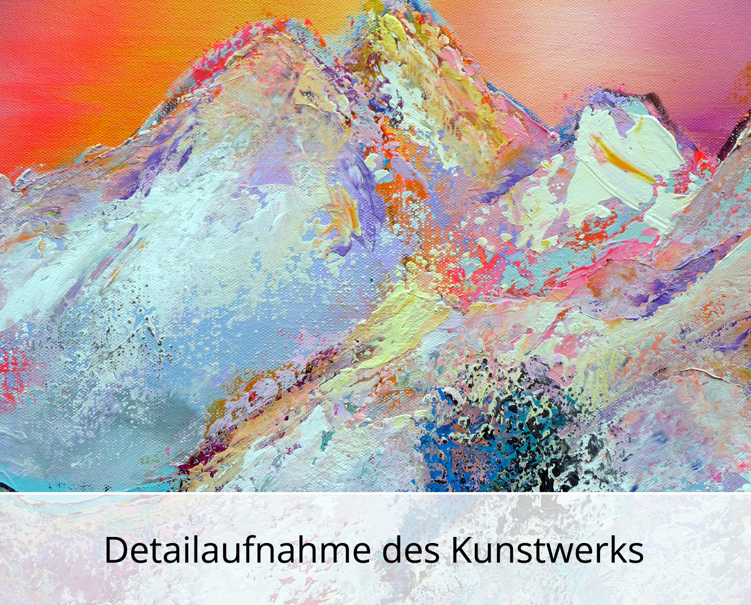 M. Rathje: "Alpenglühen", moderne Malerei, Originalgemälde (Unikat)