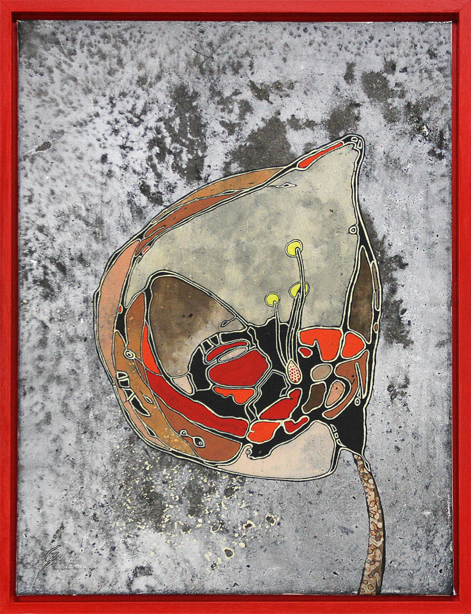 C. Blechschmidt: "Herz der Blume", Original/Unikat, zeitgenössisches Acrylgemälde