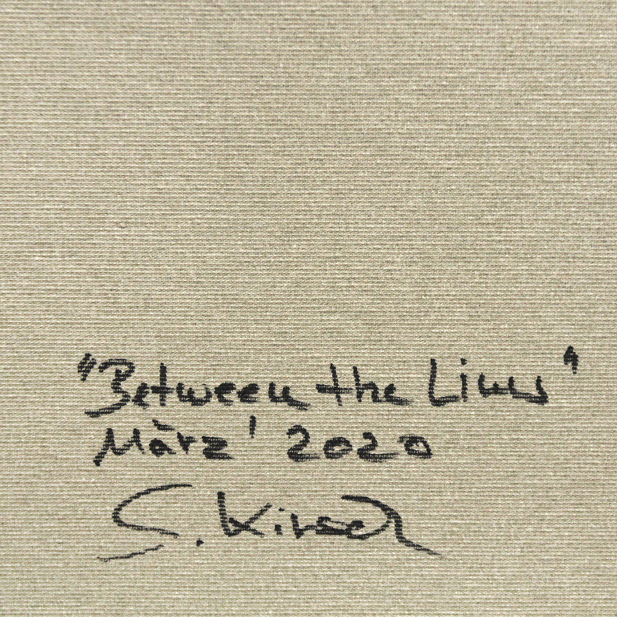 S. Kirsch: "Between the Lines I", Originalgemälde (Unikat)