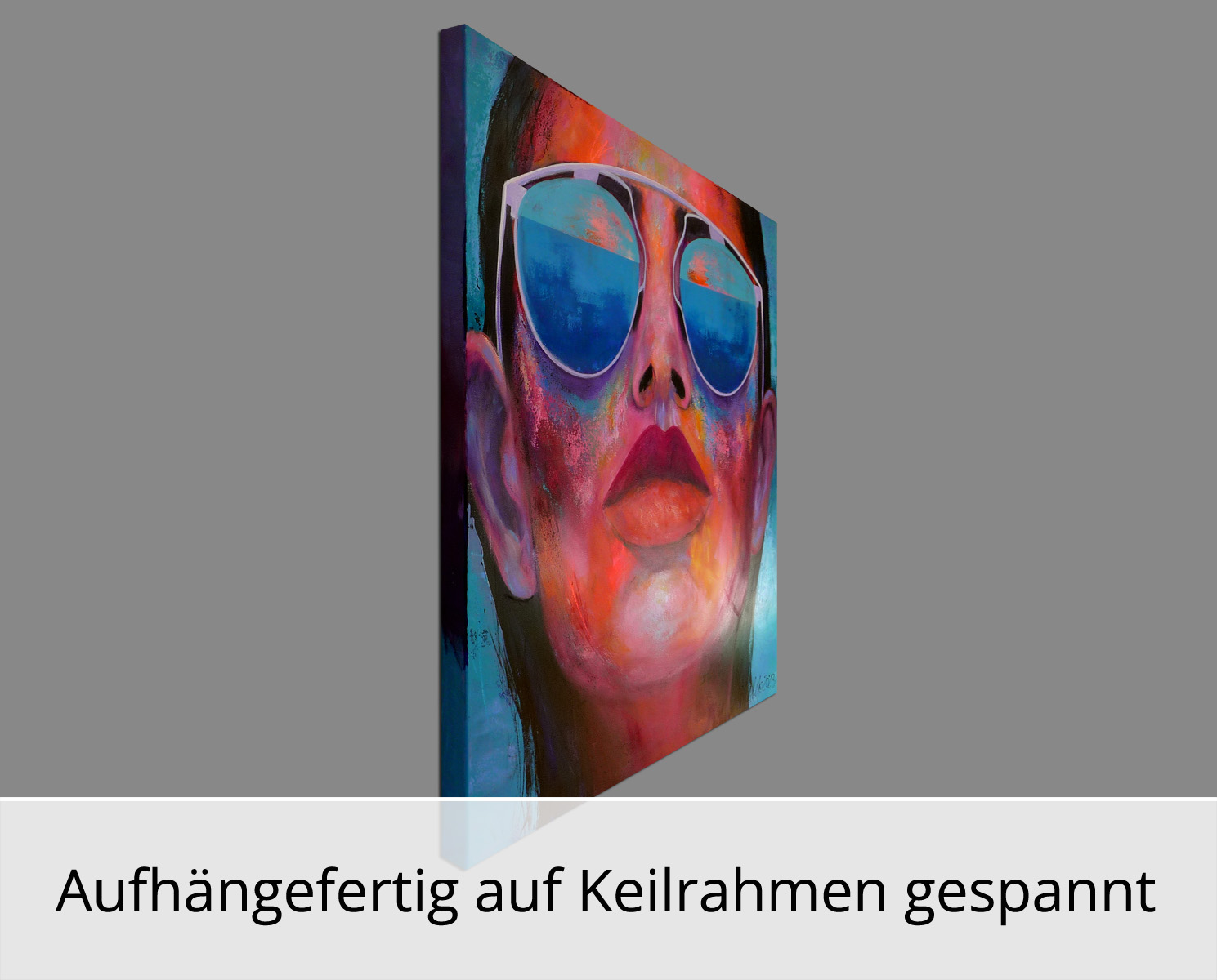 M. Rathje: Faces 12, moderne Malerei, Originalgemälde (Unikat)