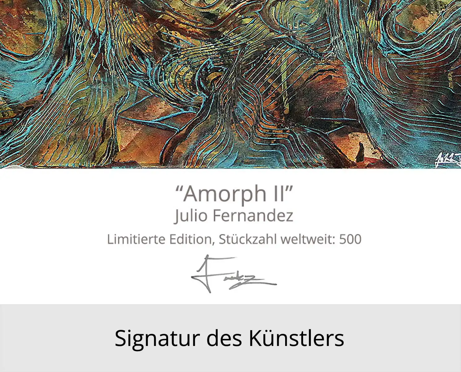 Limitierte Edition auf Papier, J. Fernandez "Amorph II", Fineartprint