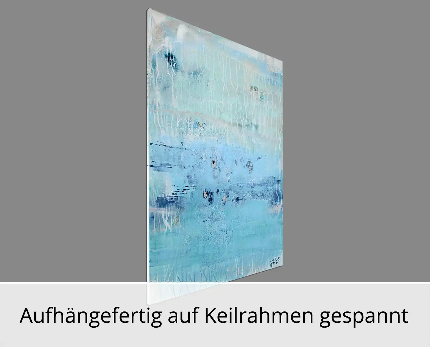M.Kühne: "Winter am Meer", modernes Originalgemälde (Unikat)