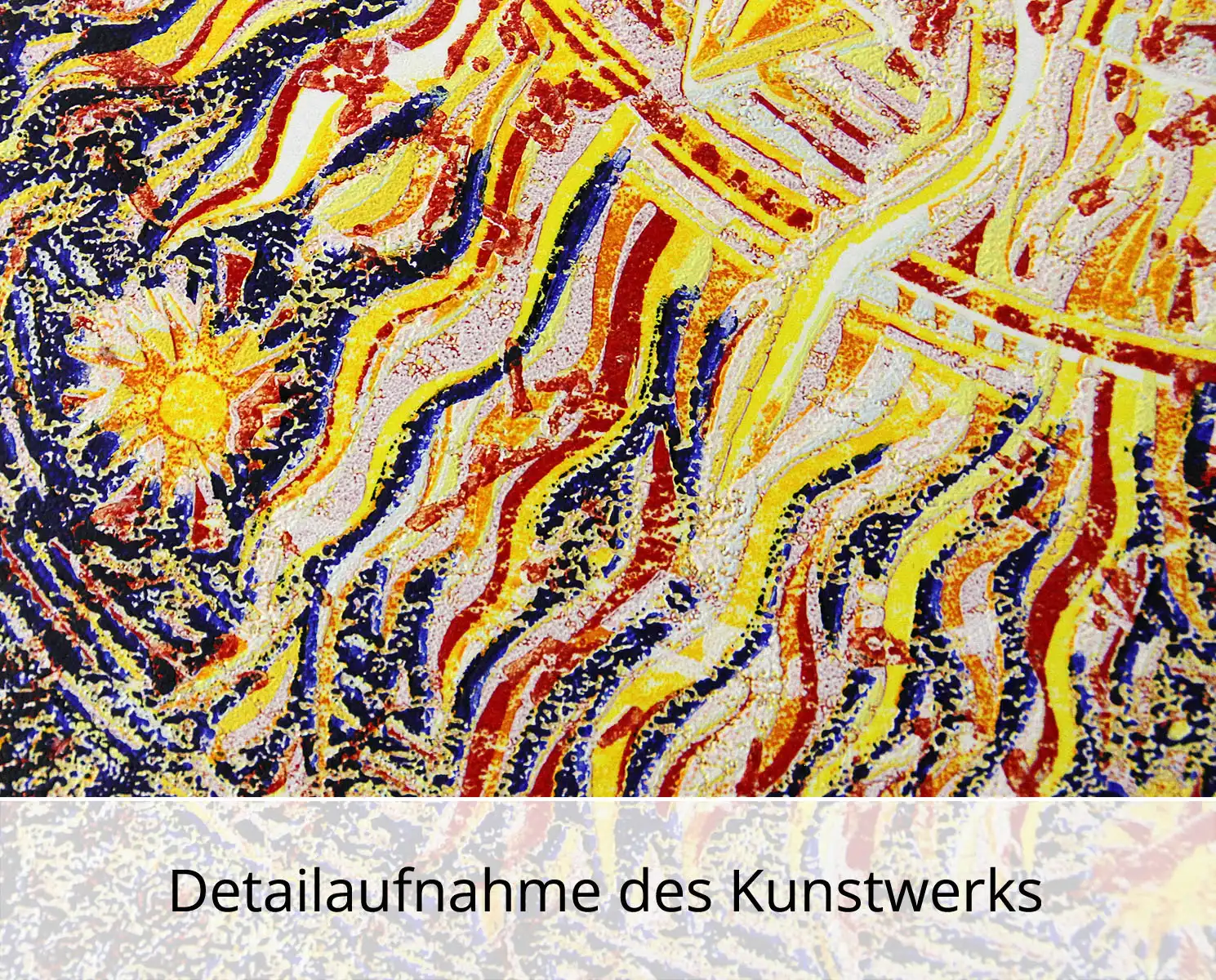F.O. Haake: "Ohne Titel - Unikat", originale Grafik/serielles Unikat, mehrfarbiger Linoldruck