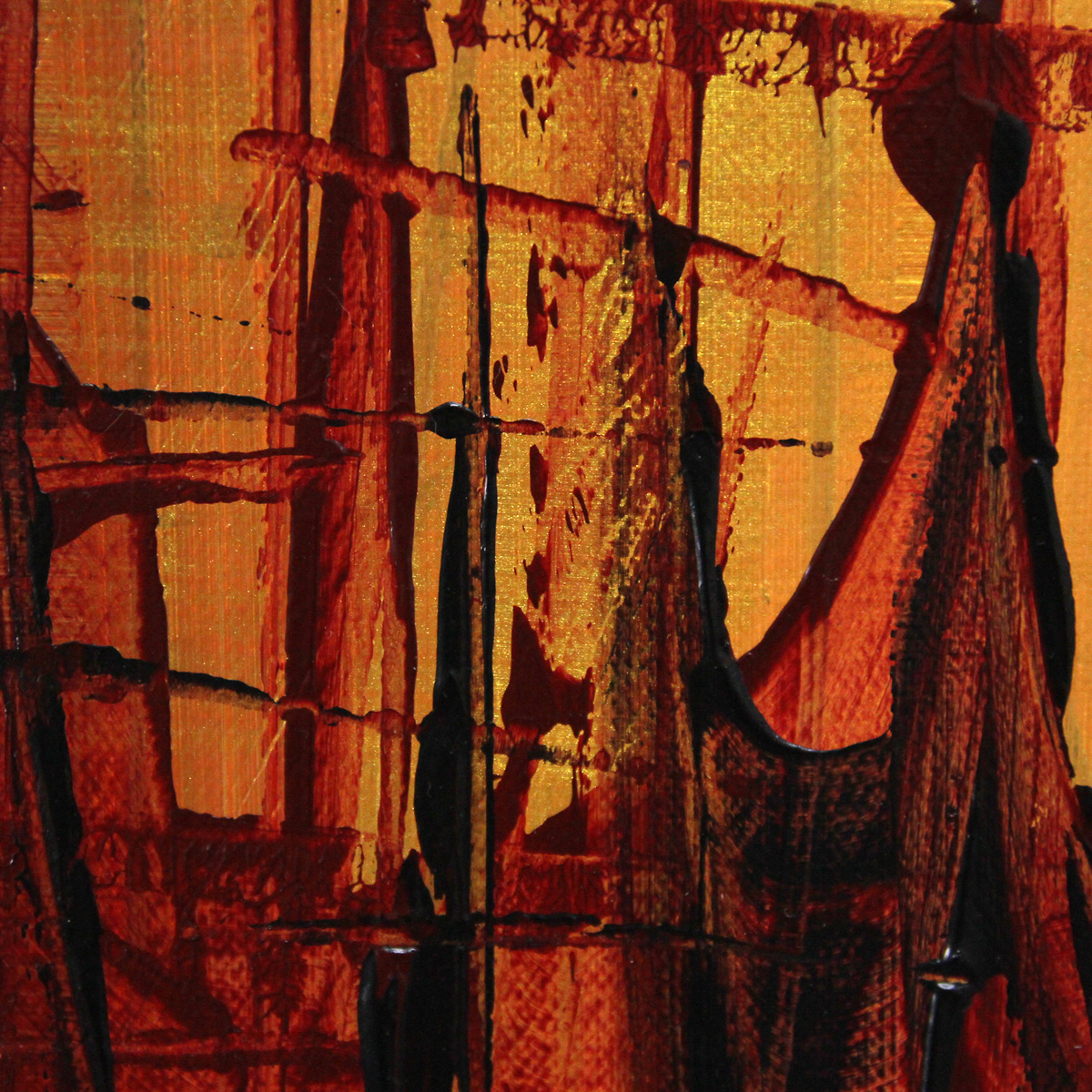 A. Rojo : "Orinoco", Mehrteiliges Gemälde, Original/Unikat