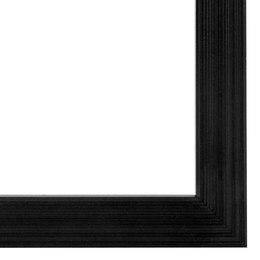Premium Bilderrahmen, Fotorahmen schwarz HR-22912-sg, inkl. entspiegeltem Echtglas