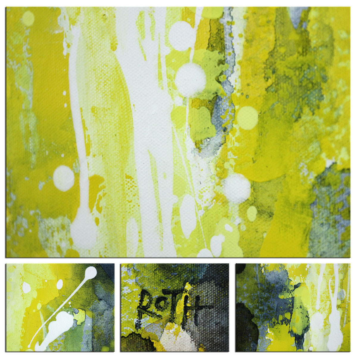 Abstraktes Acrylgemälde, L.Roth: "Aufstrebend"