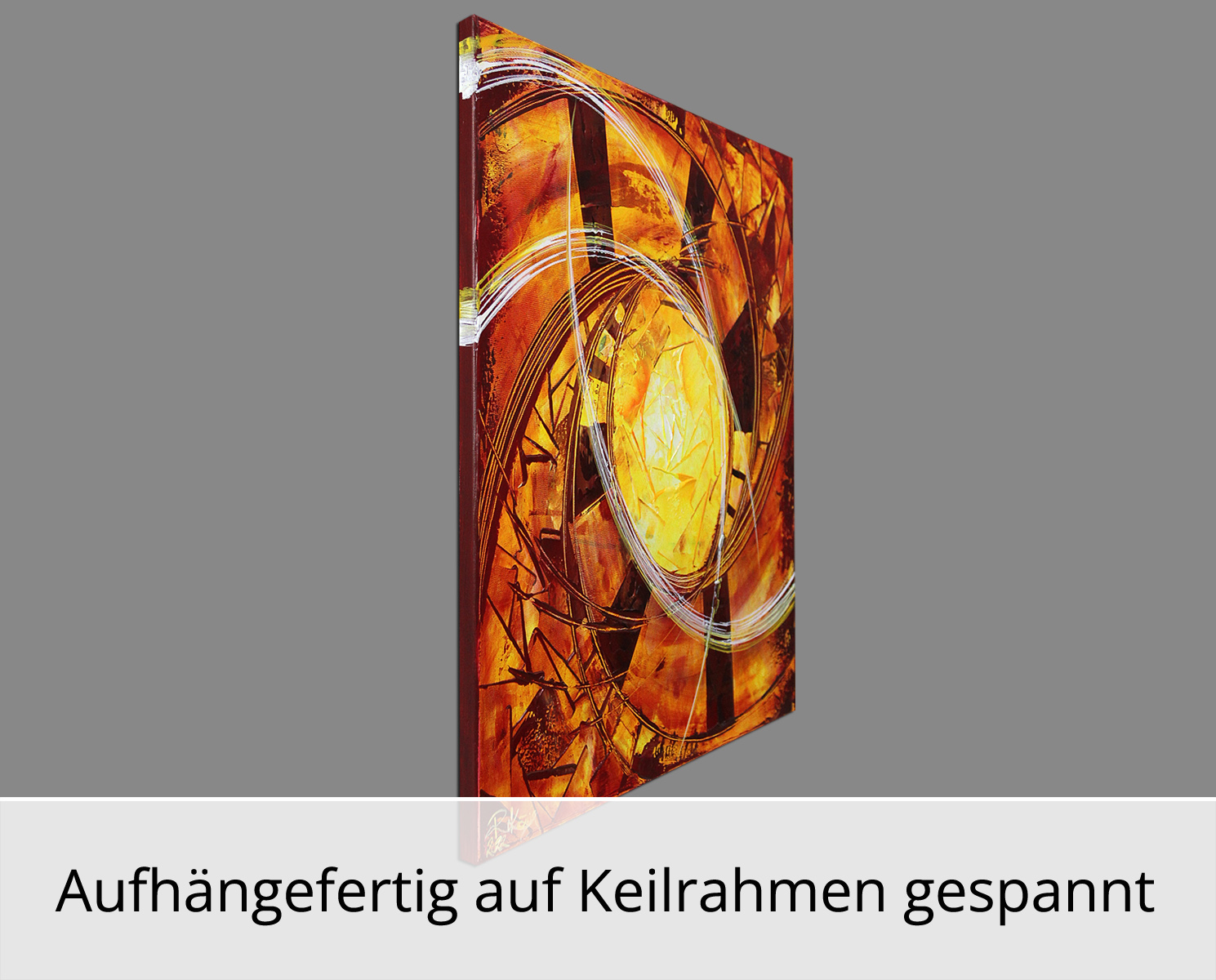 R. König: "Feuerfenster II", abstraktes Originalgemälde (Unikat) (ri)