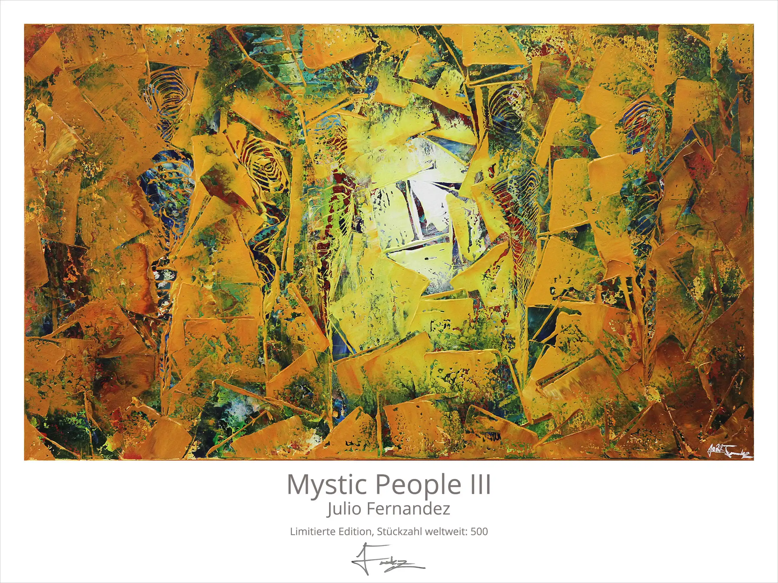 Limitierte Edition auf Papier, J. Fernandez "Mystic People III", Fineartprint, Kollektion E&K