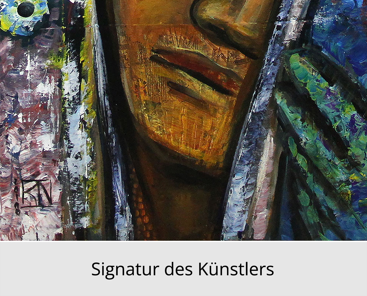 Kunstdruck, signiert: Geborgenheit I, K. Namazi, Edition, Nr. 2/100