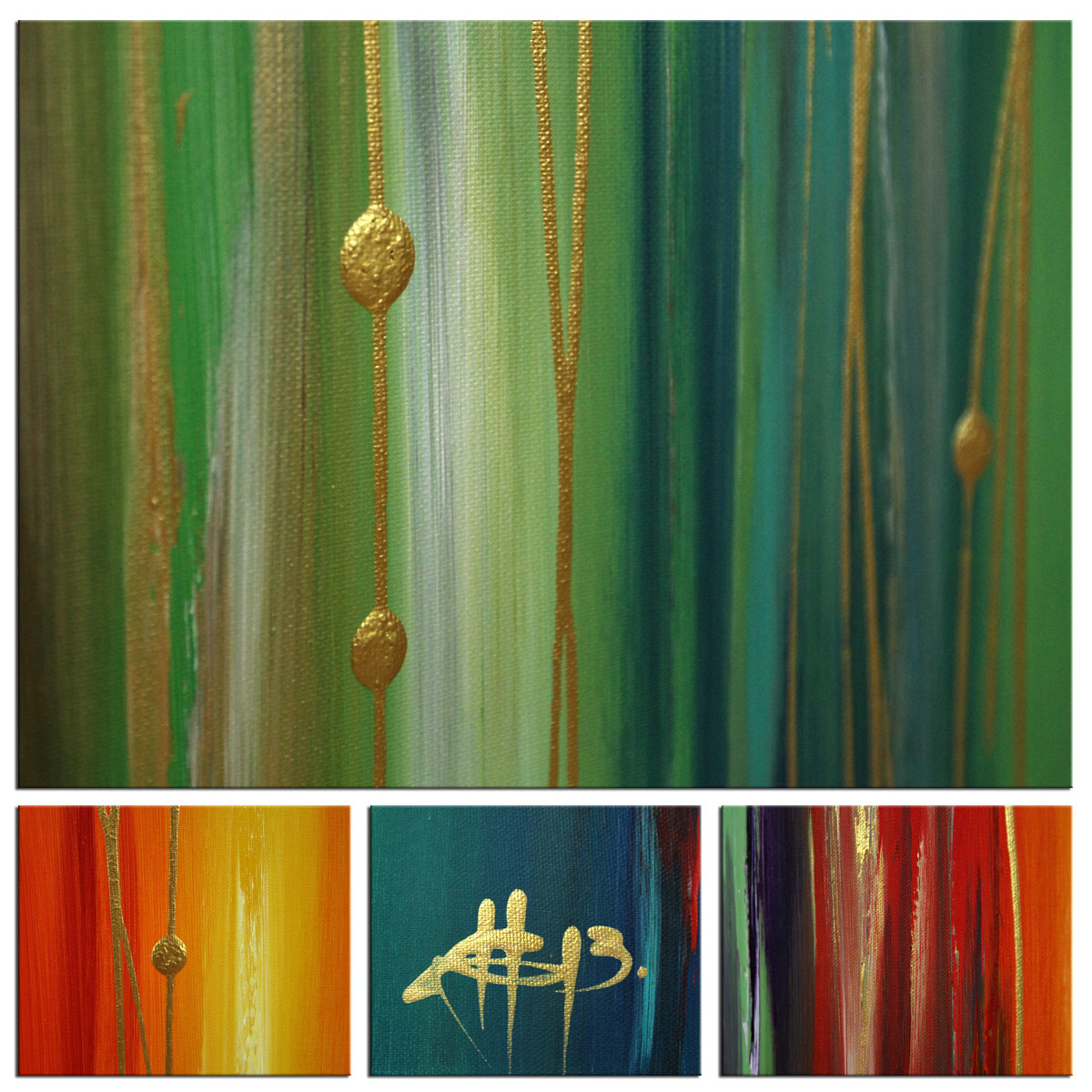Acrylgemälde, G. Hung: "Rainbowsystem"