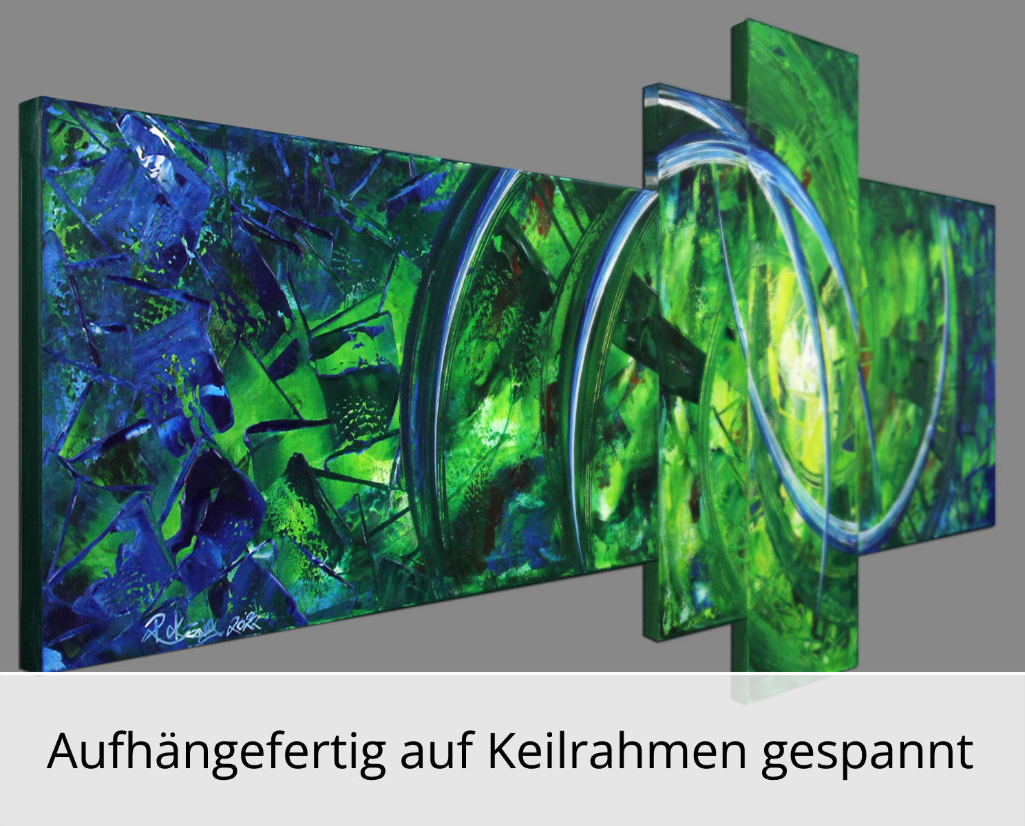 R. König: "Shining Colours VI", mehrteilige Acrylbilder, Originalgemälde (Unikat)