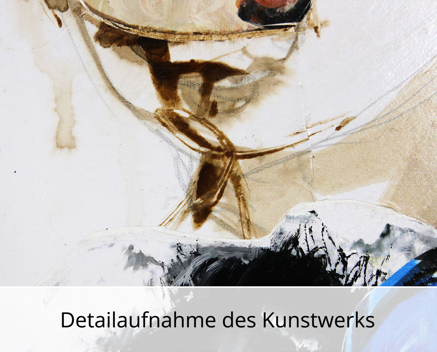 J.J. Piezanowski: "Ne dis rien", neoexpressionistisches Porträt, Original/Unikat