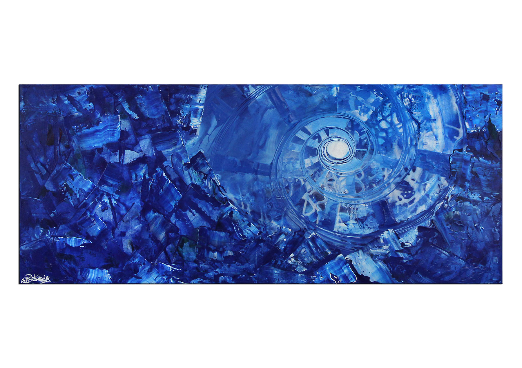 Gemälde abstrakt, R.König: "Blue Watercave IV"