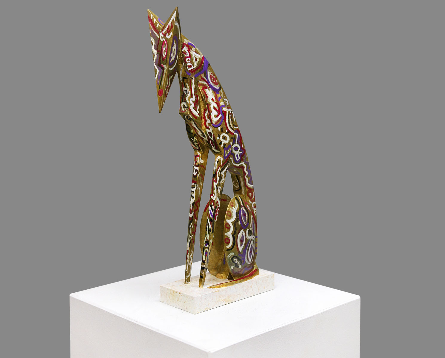 Moderne Skulptur, M. Cieśla: "Hund 2", Original/serielles Unikat